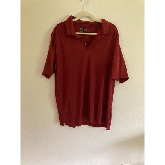 Bolle Men Red Burgundy Polo Shirt‎ Size XXL Short Sleeve - Picture 1 of 9